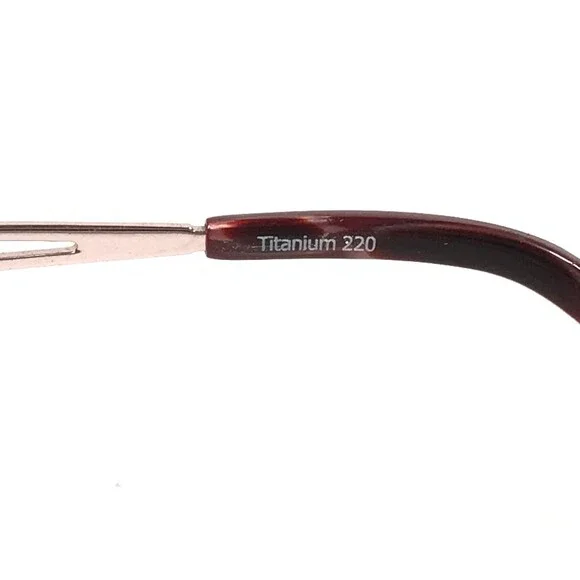 Titanium 220 T220-04 COL 30 Eyeglasses Frames Red Oval Full Rim 55-18-135